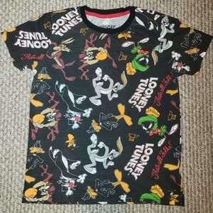 Boys Looney Tunes shirt black size 10/12